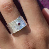 bague rubis argent