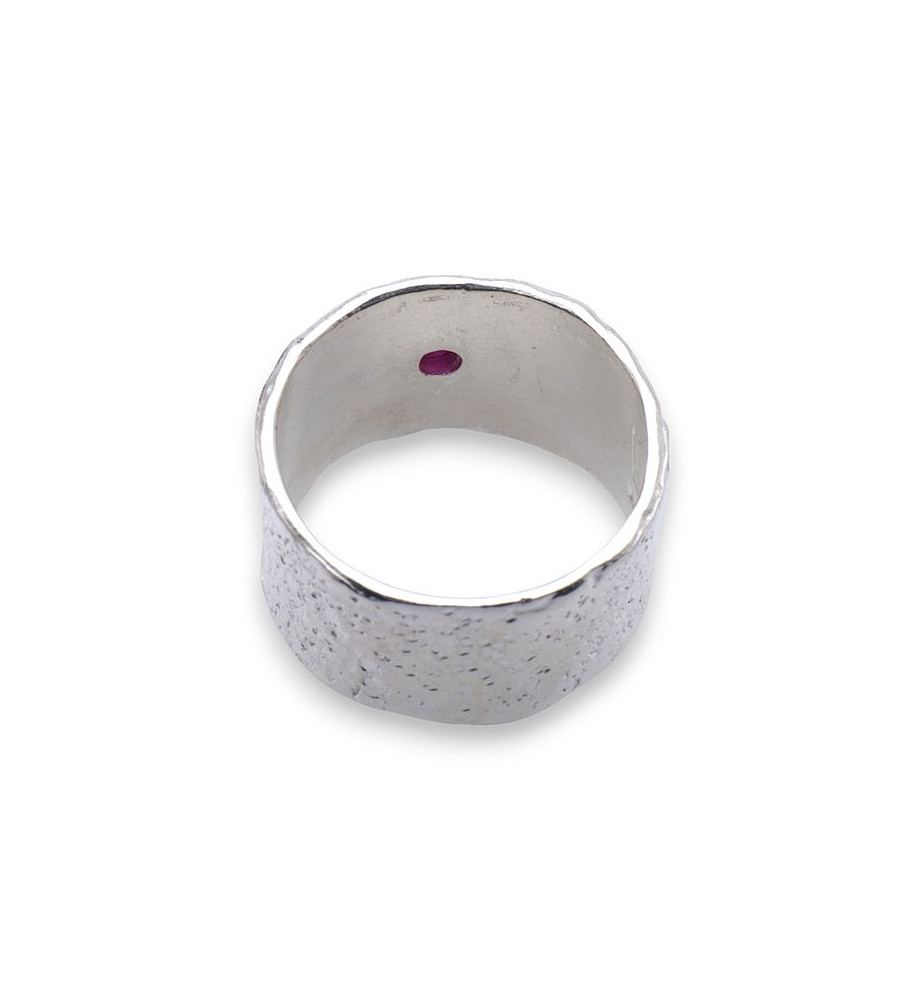 bague rubis argent femme