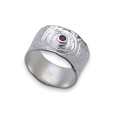 Bague T60 Fleur Marquise En Argent Massif 925 - Sertie Rubis & Cz Diamants (14mm) - Marque Dolly-Bijoux - Neuf Avec étiquettes