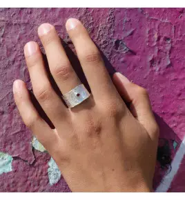 bague rubis argent de creation
