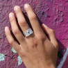 bague argent rubis femme