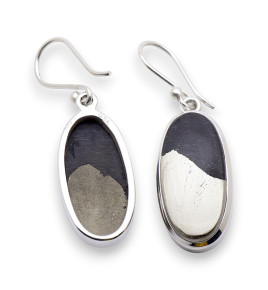 pyrite boucles d'oreilles