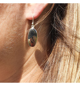 boucles d'oreille pyrite