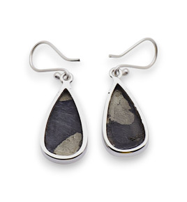 pyrite boucles d'oreilles