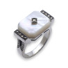 bague argent nacre de créateur