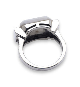 bague argent nacre haut de gamme