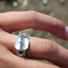 bague argent nacre de créateur