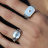 bague argent nacre femme