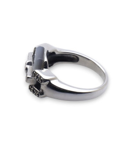 bague argent nacre