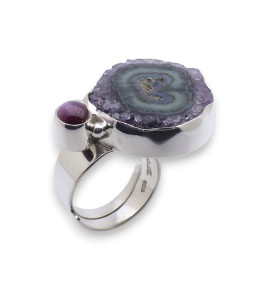 bague argent améthyste véritable