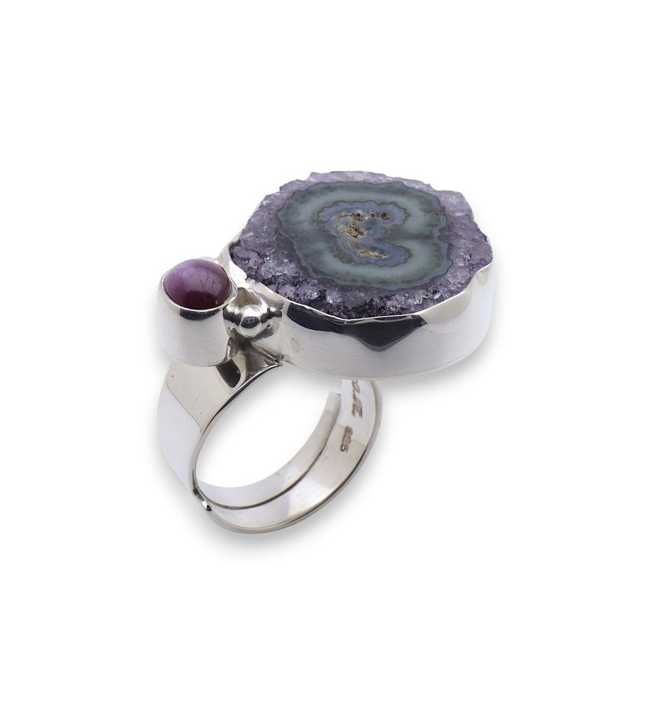 bague argent améthyste véritable