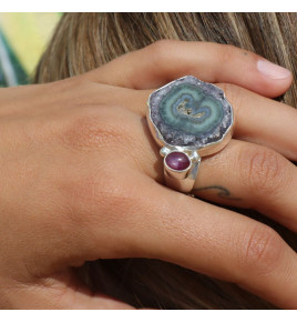 bague argent améthyste véritable