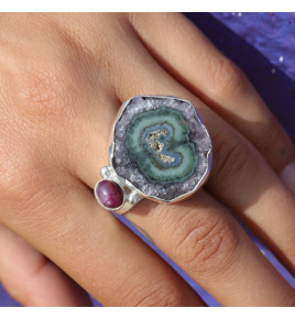 bague argent améthyste