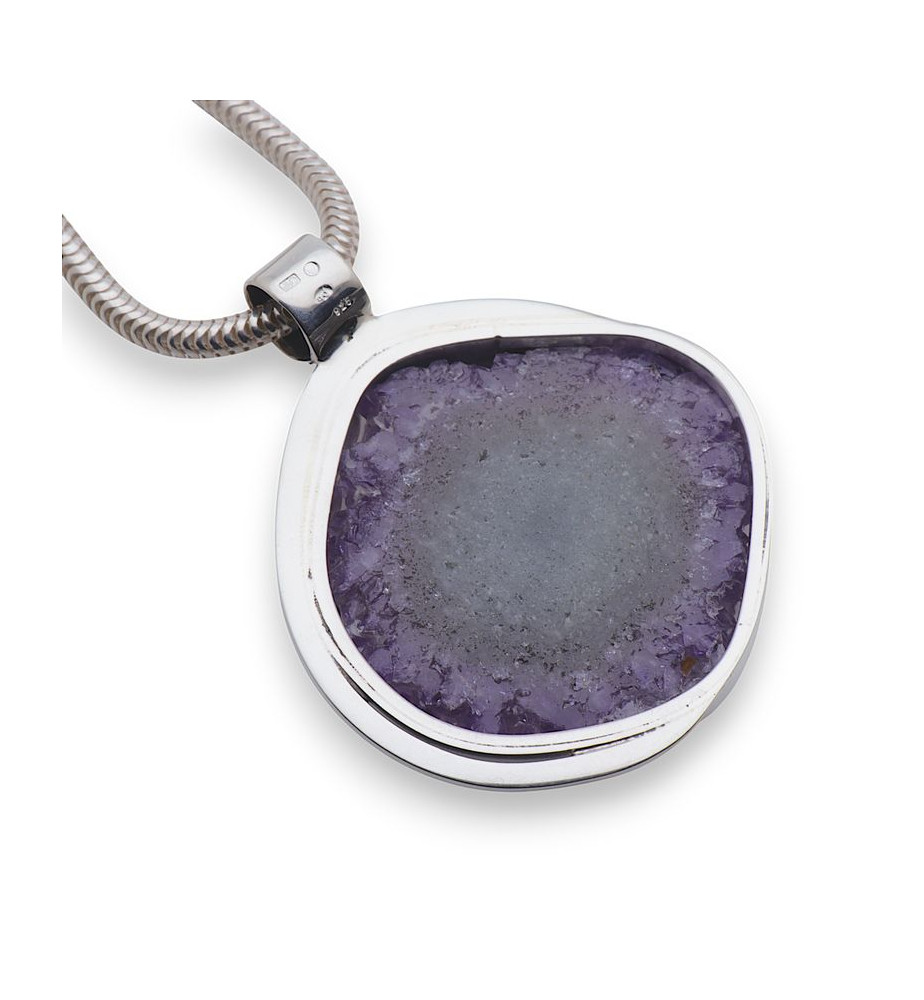 pendentif améthyste stalactite