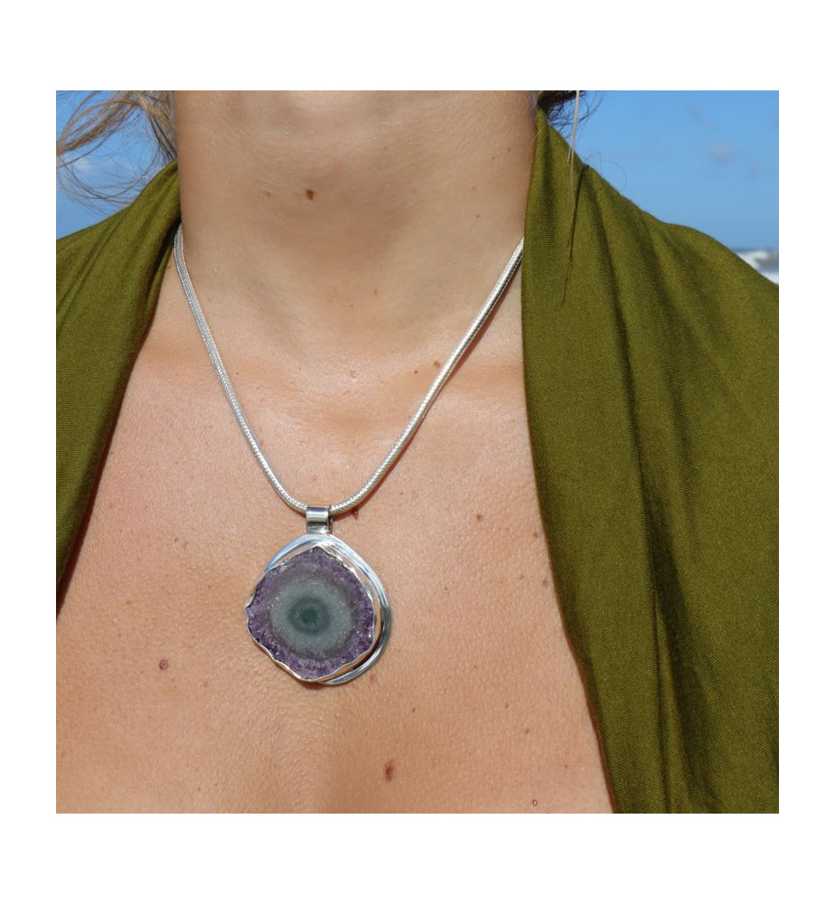 améthyste stalactite bijoux