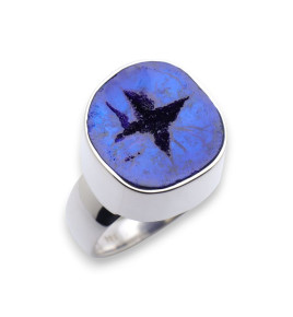 bague pierre azurite