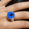 bague azurite femme argent