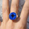 bague azurite bleue femme