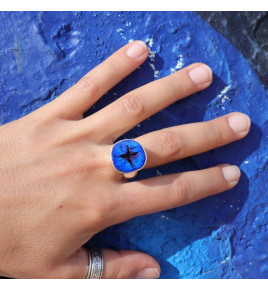 bague pierre azurite