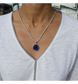 pendentif azurite bleue femme