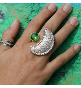 Bague croissant de lune en...
