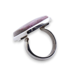 bague cobaltocalcite argent