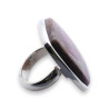 bague argent pierre rose