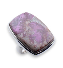 bague argent avec pierre rose