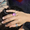 bague cobaltocalcite argent