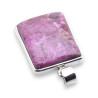 pendentif argent pierre rose