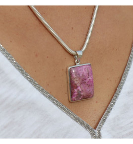 pendentif argent cobaltocalcite