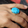 bague turquoise avec pyrite