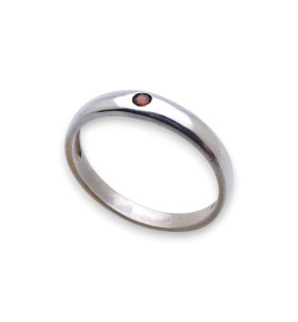 bague grenat argent