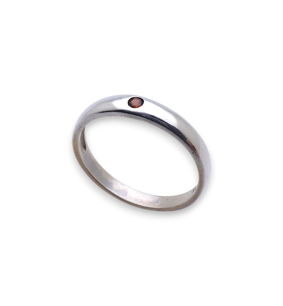 bague grenat argent