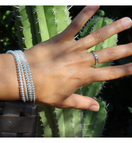 femme grenat bague argent