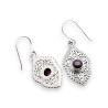 boucles d'oreilles grenat