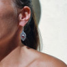 boucles d'oreilles argent grenat