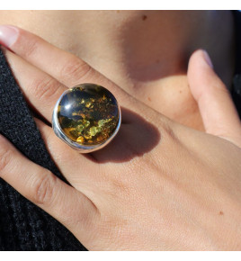 bague ambre femme haut de gamme