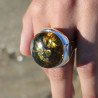 bague ambre vert