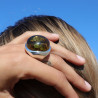 bague ambre et argent