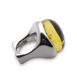 bague ambre vert haut de gamme