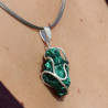malachite bijoux argent