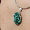 pendentif malachite argent