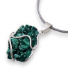 pendentif argent pierre verte
