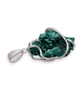 pendentif malachite brut