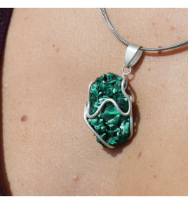 pendentif malachite de créateur