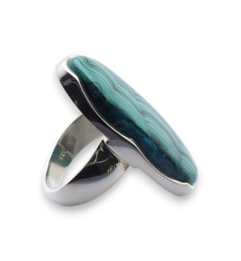 bague malachite verte