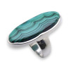 bague malachite argent