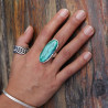 bague pierre verte