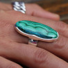 bague malachite longue
